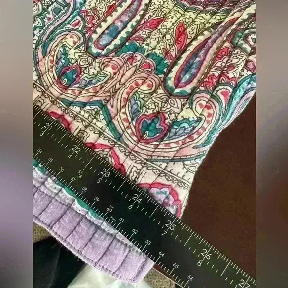 VTG Women’s Sz L Orvis Floral Reversible Quilted‎ Button Front Kimono Jacket - Picture 6 of 12